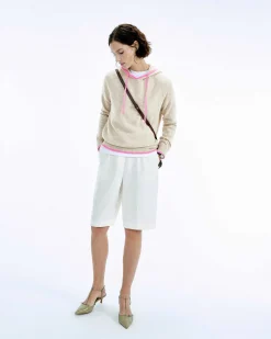 Pull Hoodie Oversize Liserets Contrastes