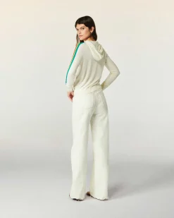 Pull Hoodie Zippe Bande Multicolore