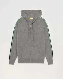 Pull Hoodie Zippe Bandes