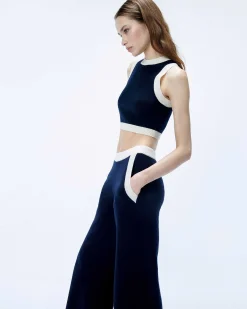 Pull Sans Manche Bicolore