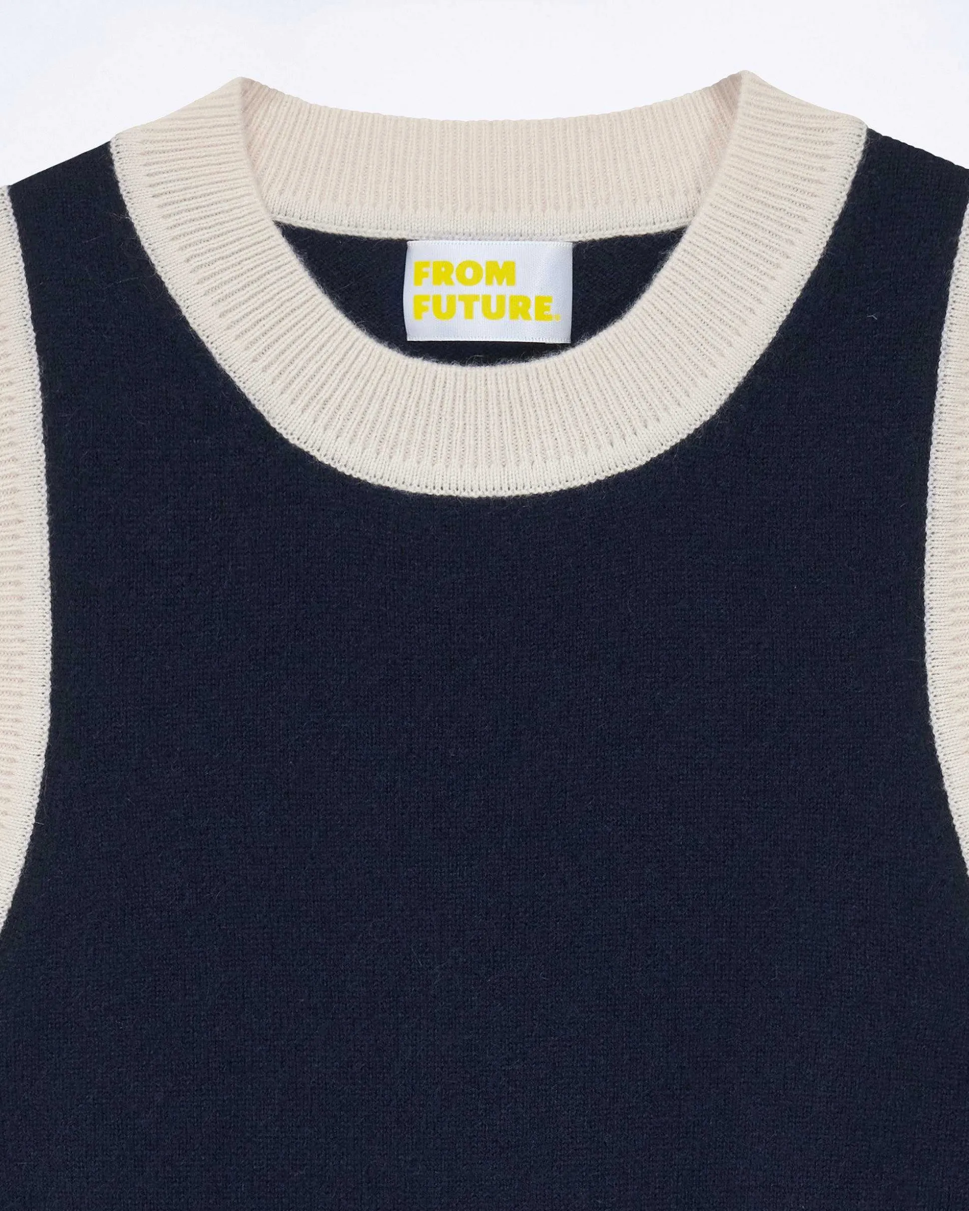 Pull Sans Manche Bicolore