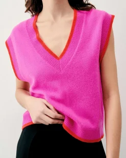 Pull Sans Manche Bicolore