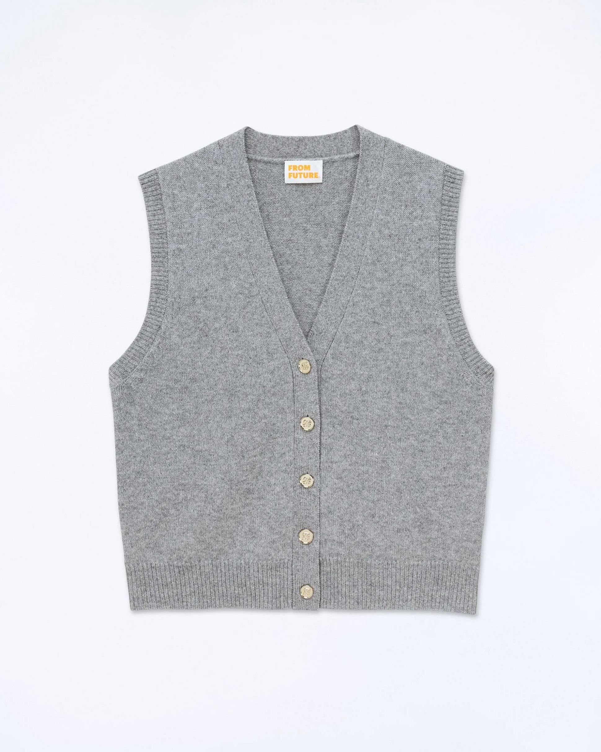 Pull Sans Manche Boutons Bijoux