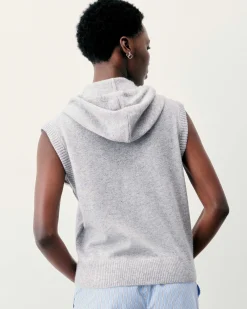 Pull Sans Manche Capuche