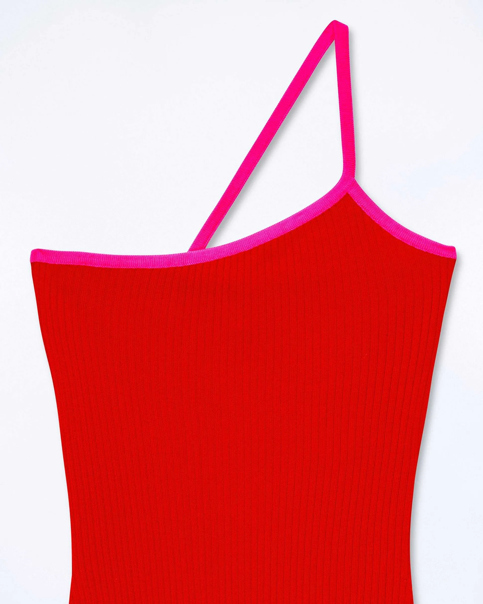 Robe Courte Asymetrique Bicolore