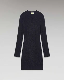 Robe Courte Manche Longue Metallise