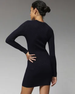 Robe Courte Manche Longue Metallise