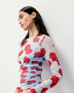 Robe Courte Manche Longue Mesh