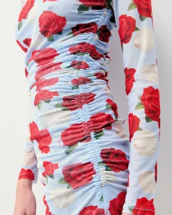 Robe Courte Manche Longue Mesh