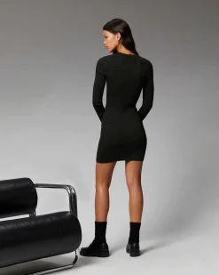 Robe Courte Manche Longue Metallise