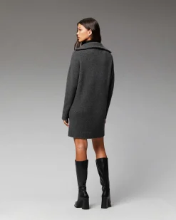 Robe Courte Manche Longue Col Camionneur