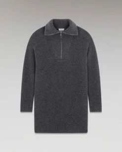 Robe Courte Manche Longue Col Camionneur