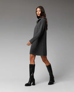 Robe Courte Manche Longue Col Camionneur