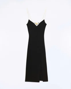 Robe Longue Bretelle Bicolore