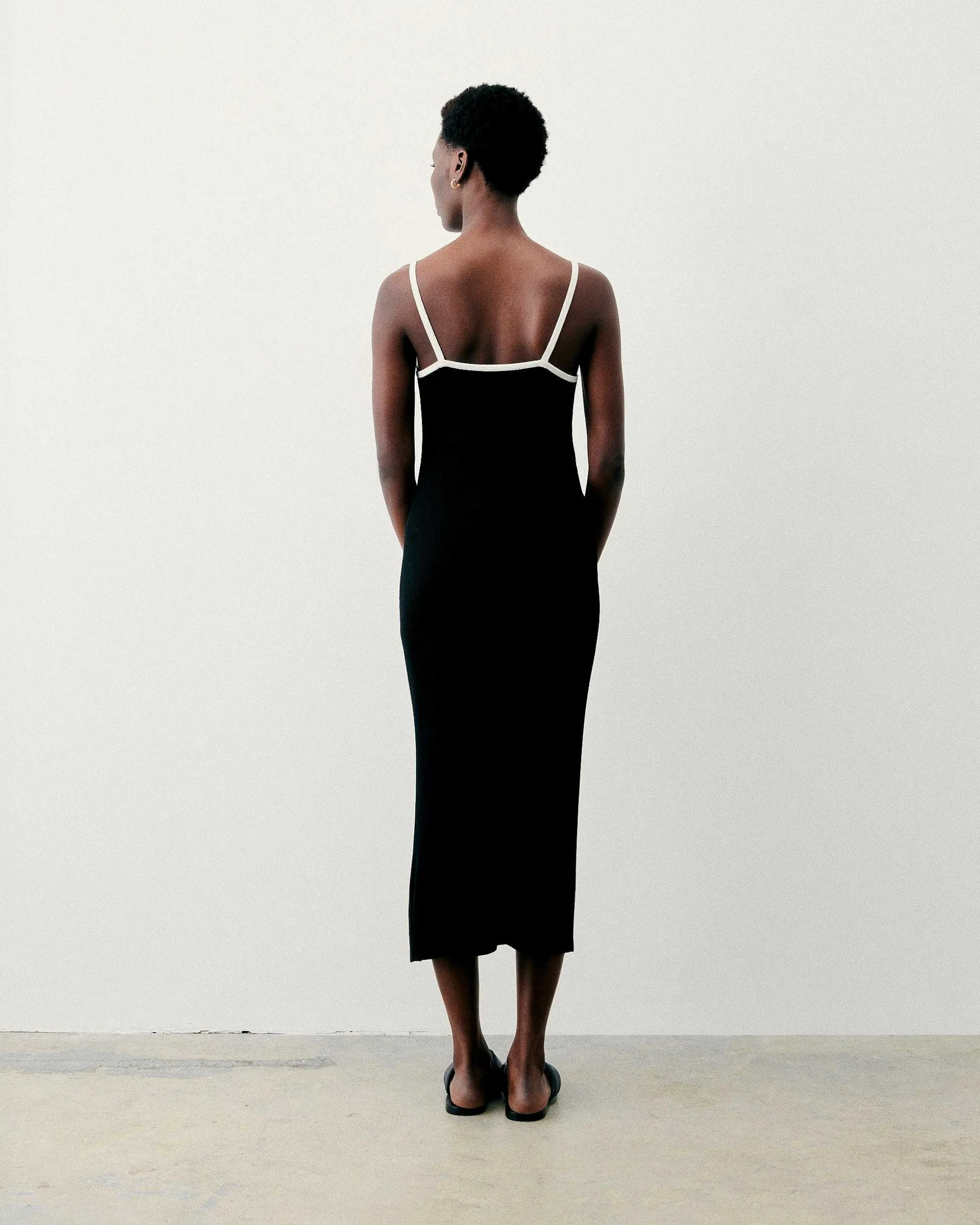 Robe Longue Bretelle Bicolore