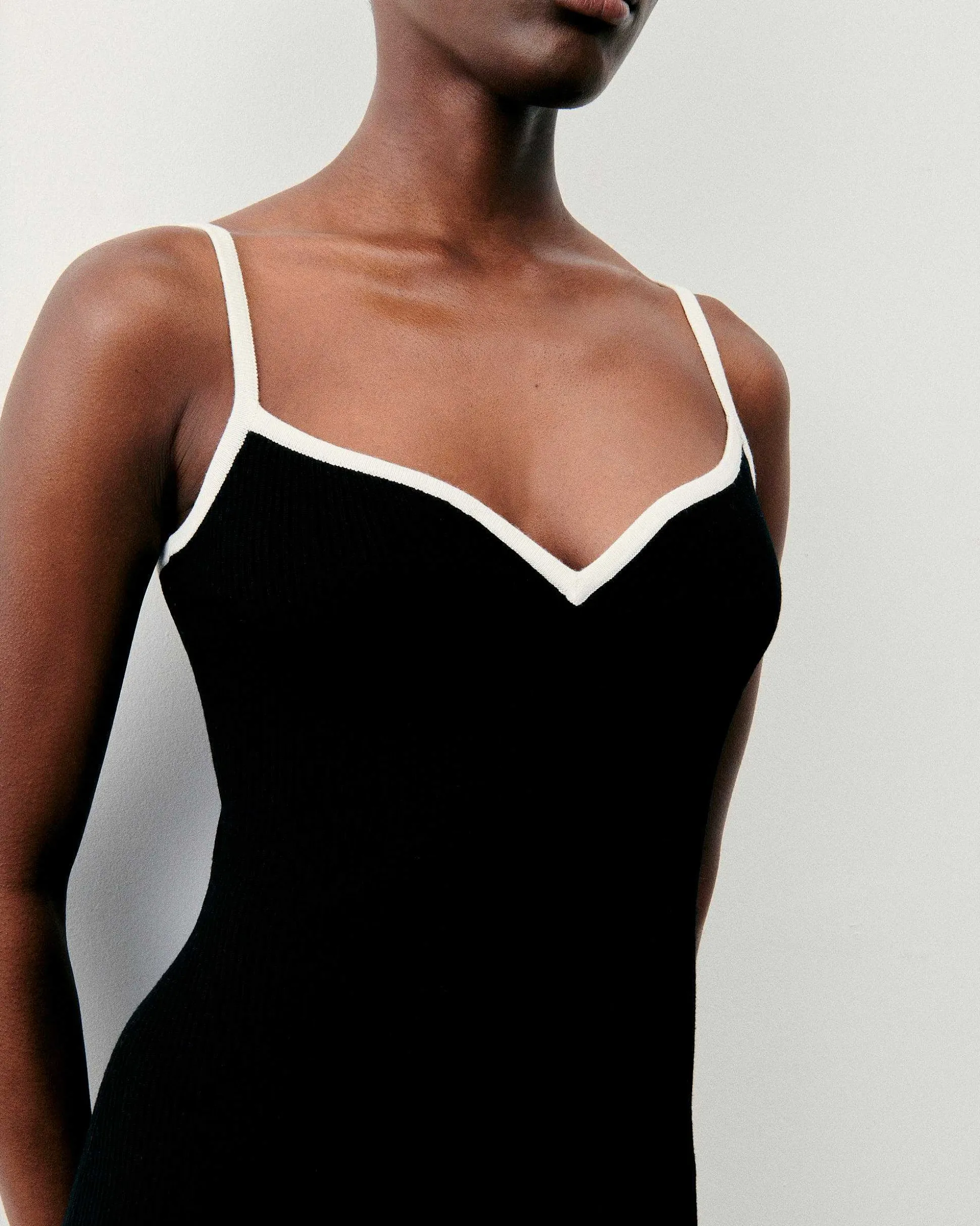 Robe Longue Bretelle Bicolore