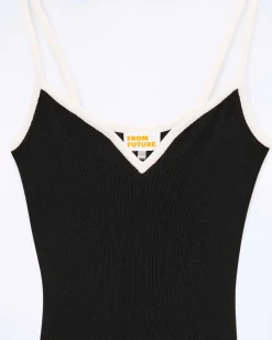 Robe Longue Bretelle Bicolore