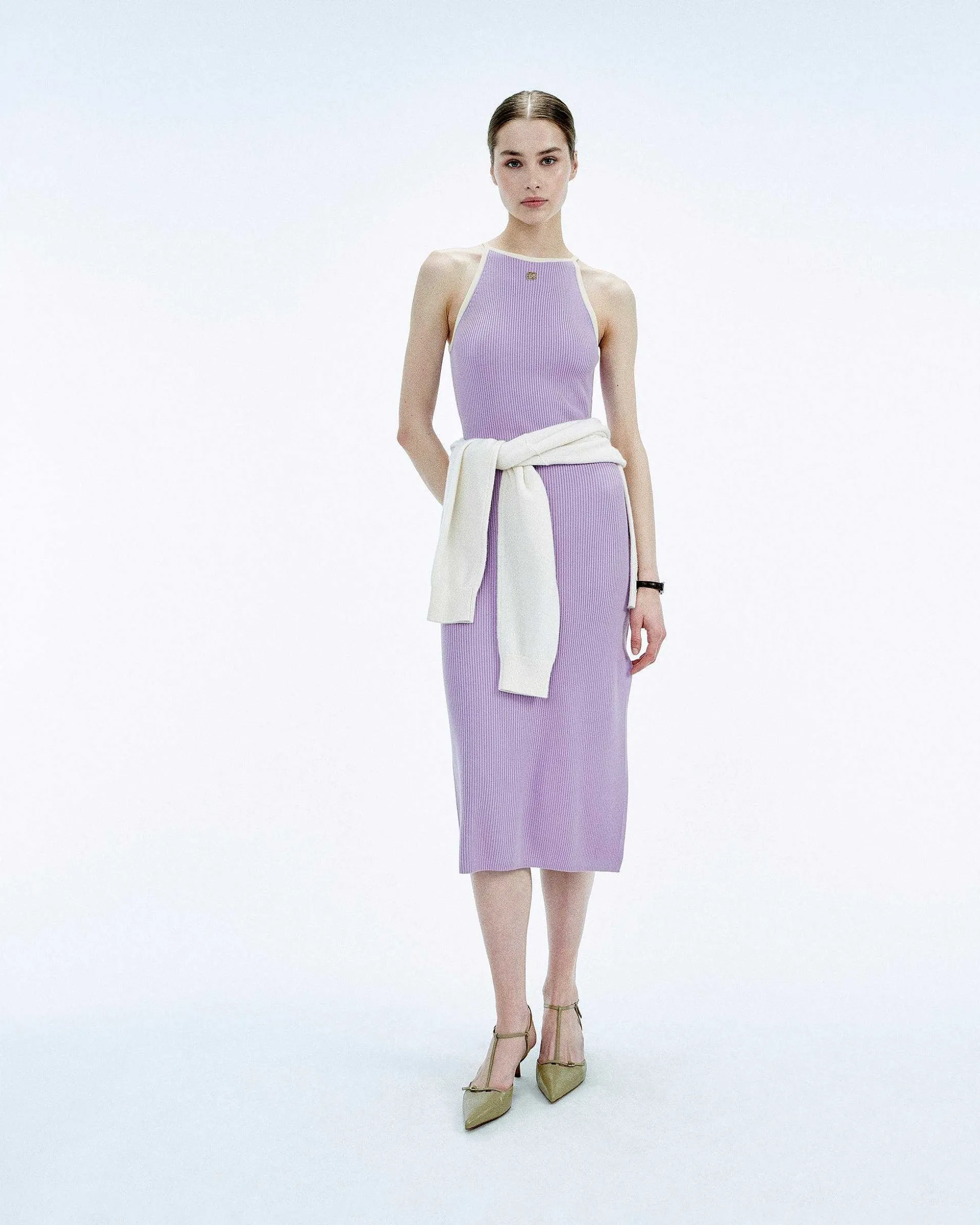 Robe Longue Bretelle Bicolore