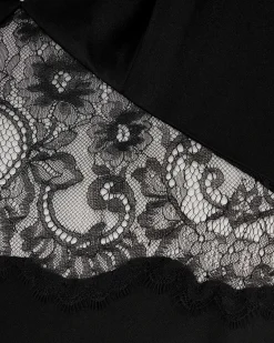 Robe Longue Bretelle Decoupee Dentelle