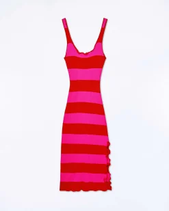 Robe Longue Bretelle Rayures