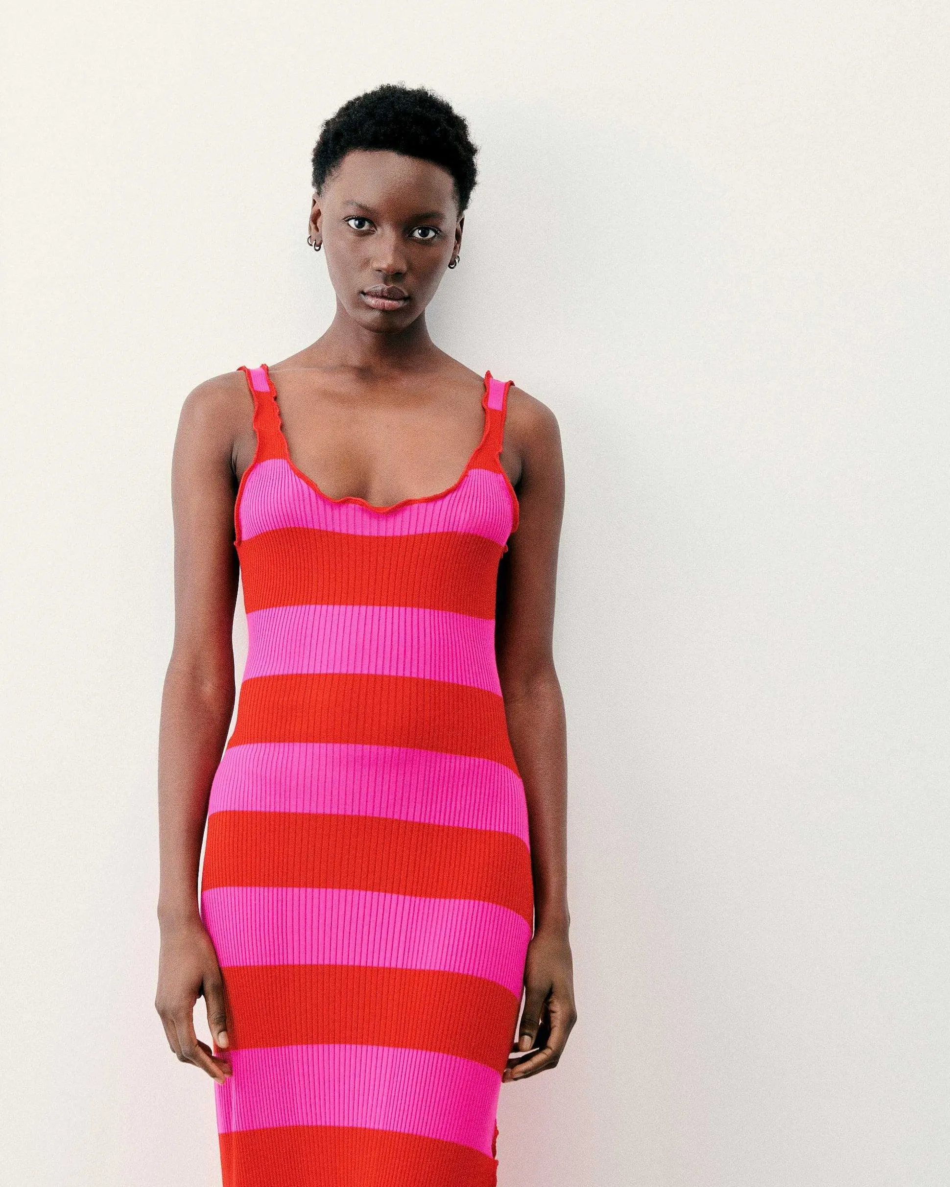 Robe Longue Bretelle Rayures