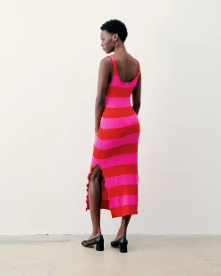 Robe Longue Bretelle Rayures