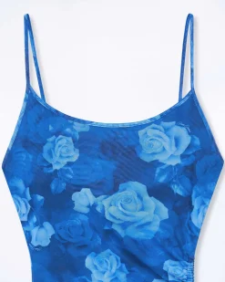 Robe Longue Bretelles Fines Mesh