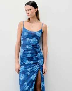 Robe Longue Bretelles Fines Mesh