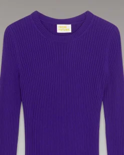 Robe Longue Manche Longue A Cotes Fendue