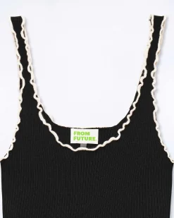 Top Brassiere Point Bourdon Bicolore