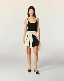 Top Brassiere Point Bourdon Bicolore