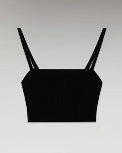 Top Bretelle A Cotes Decollete Coeur