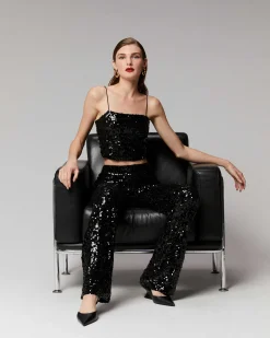 Top Bretelle A Sequins