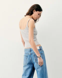 Top Debardeur A Cotes Uni