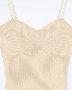 Top Debardeur Bretelle Perle