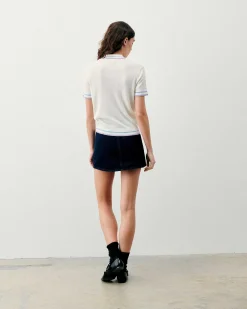 Top Manches Courtes Bandes Bicolores