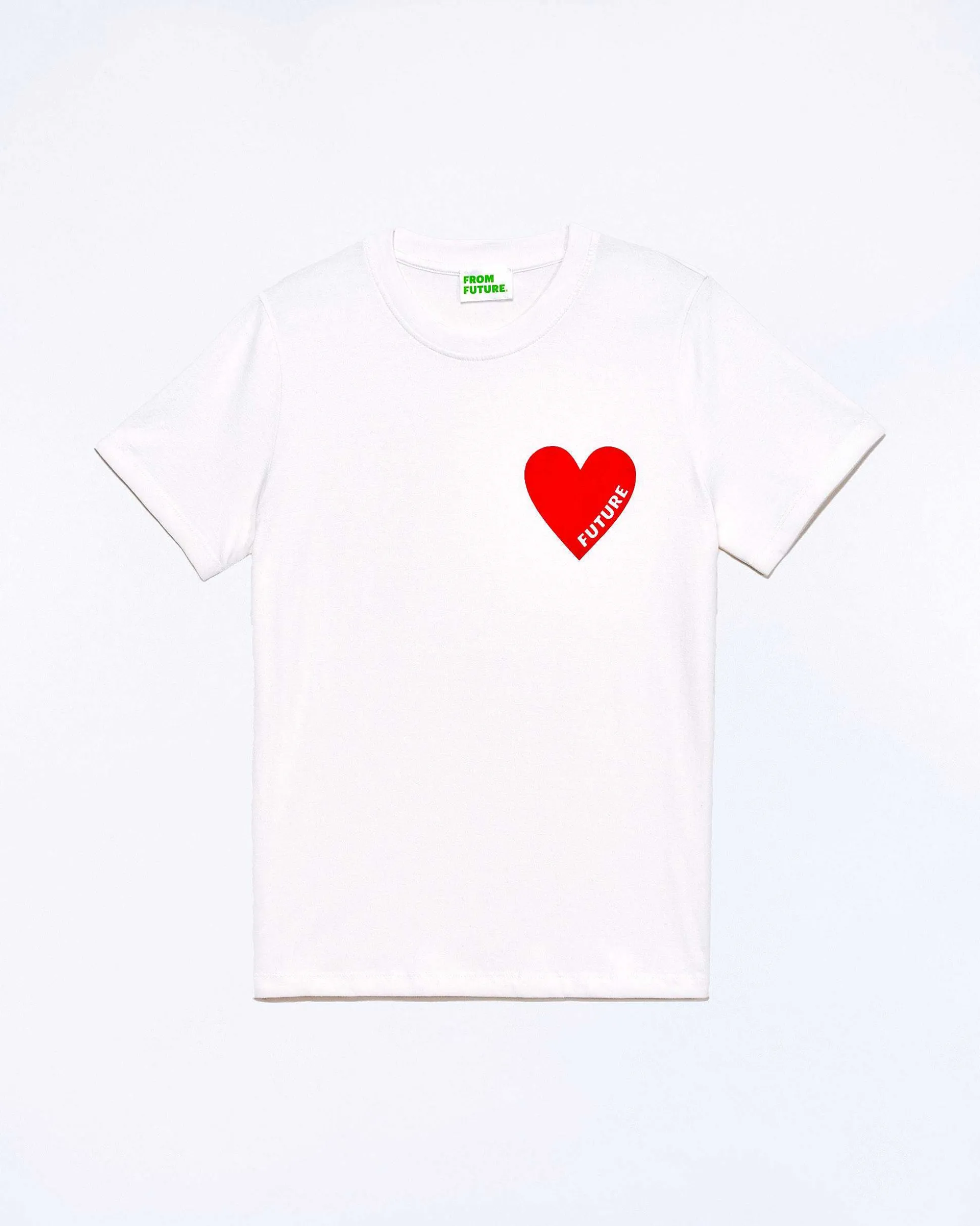 T-Shirt Coeur Col Rond Manches Courtes