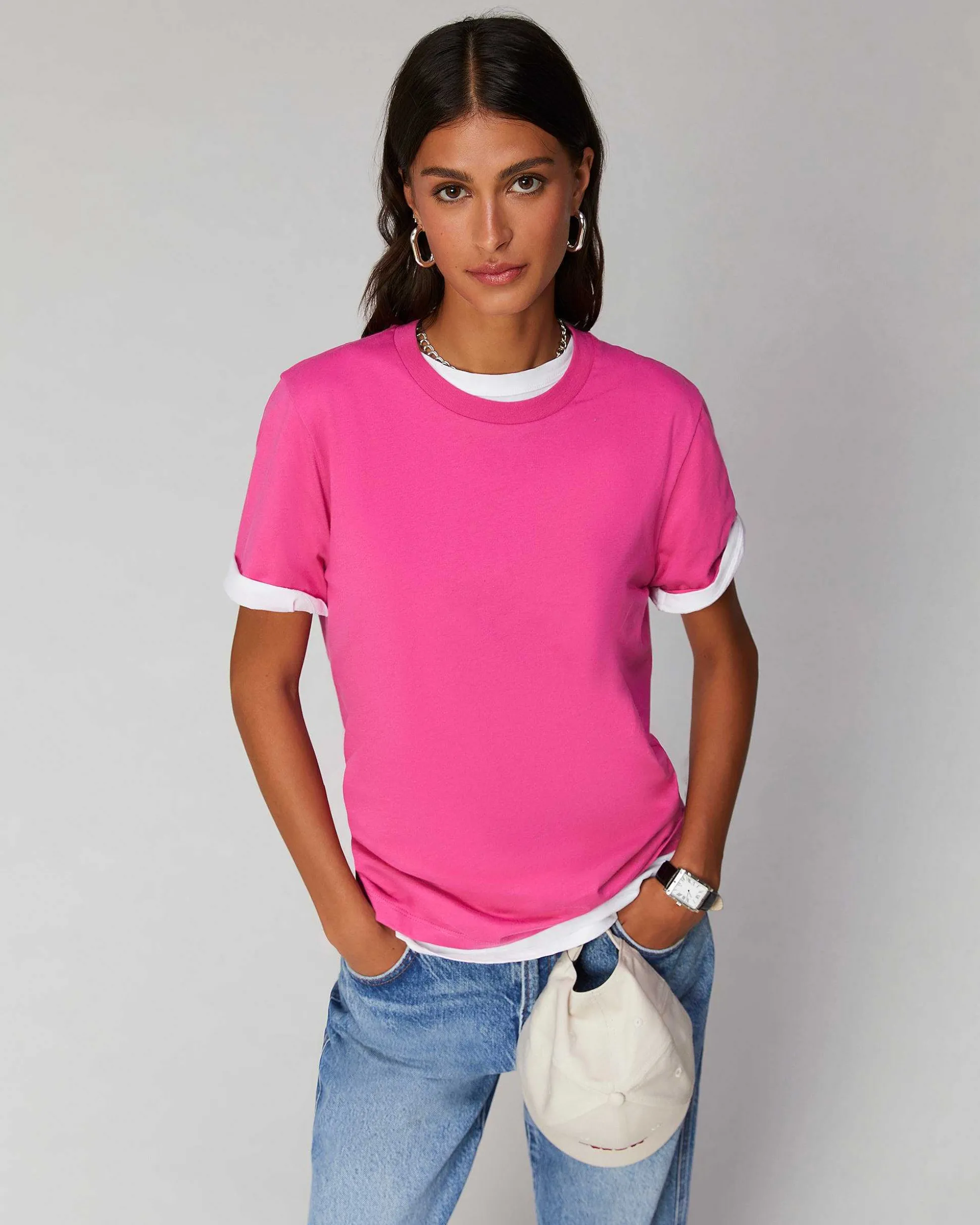 T-Shirt Col Rond Boyfriend