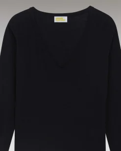 T-Shirt Col V Manches Longues Basique